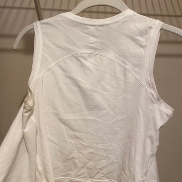 Lululemon White Muscle Tank with Transformation Ties - Picture 5 of 5